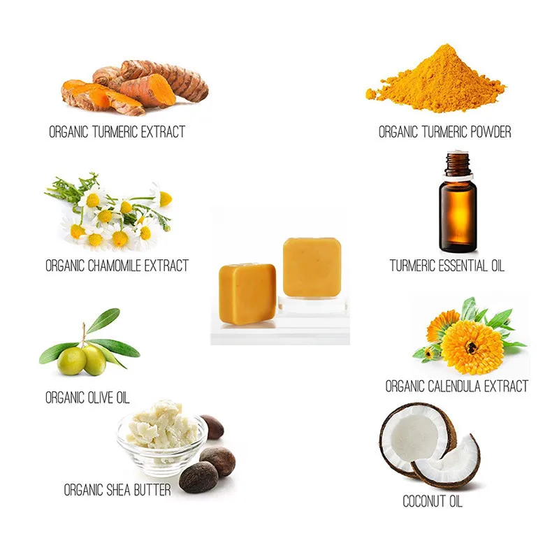 Private label 100% turmeric soap