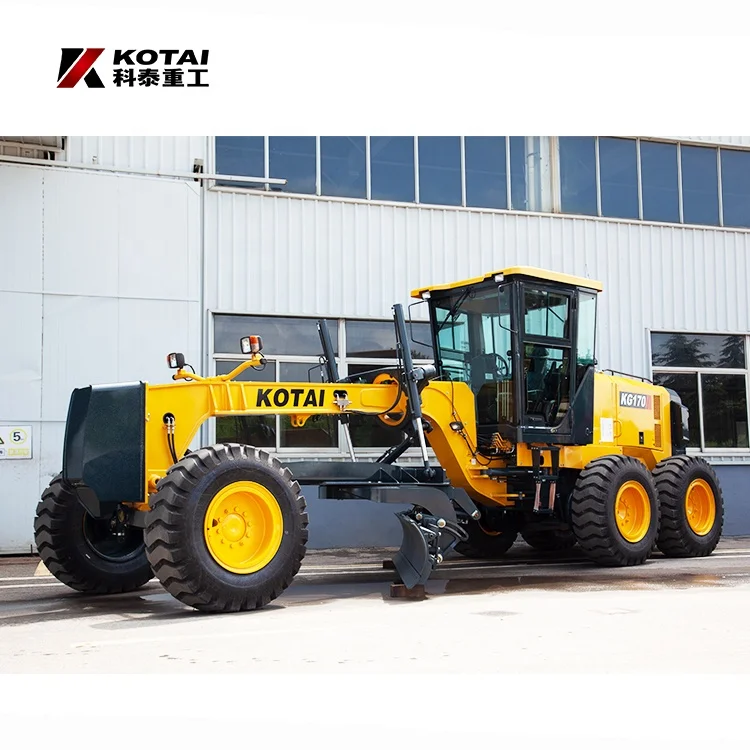 Large Grader China Wheeled Kg 170 Direct Injection/Turbocharged/Water Cooled Grader Construction Machinery High Quality