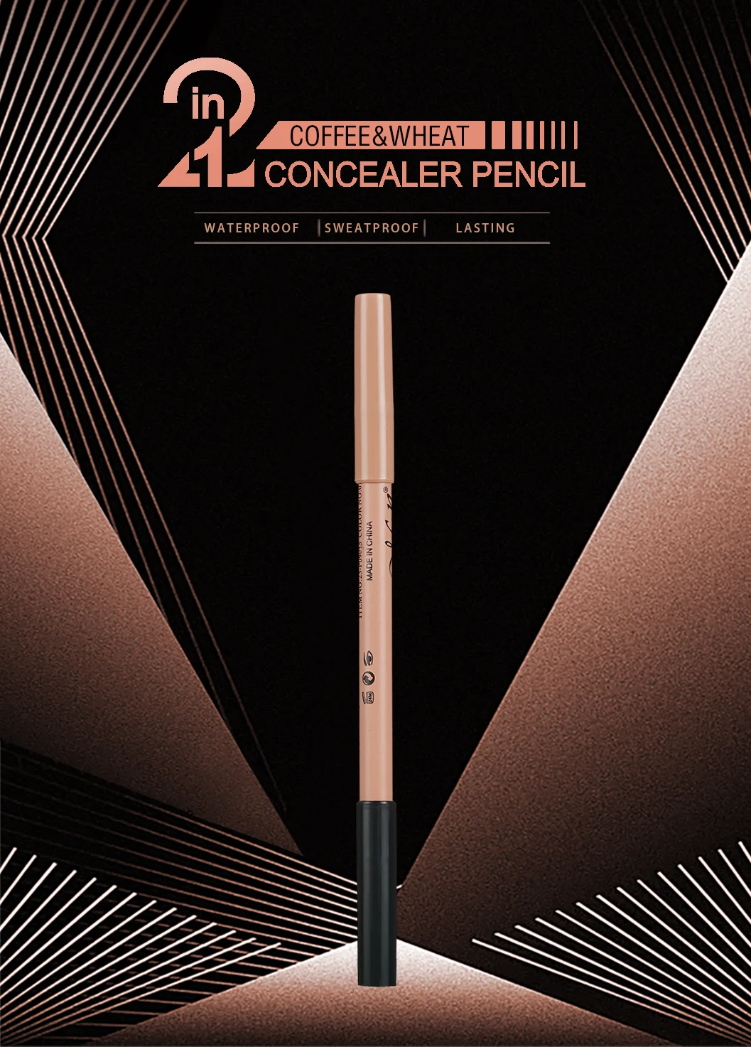 MENOW 2 in 1 concealer and eyebrow pencil white  concealer pencil corrector one end concealer one end eyebrow pencil