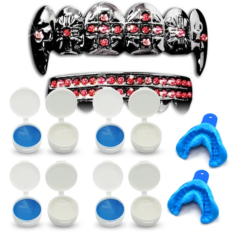 High Quality Pvs Grillz Mold Ring Teeth Molding Kit Catalyst Base Materials Trays Silicone Material Impression Dental Mold Putty
