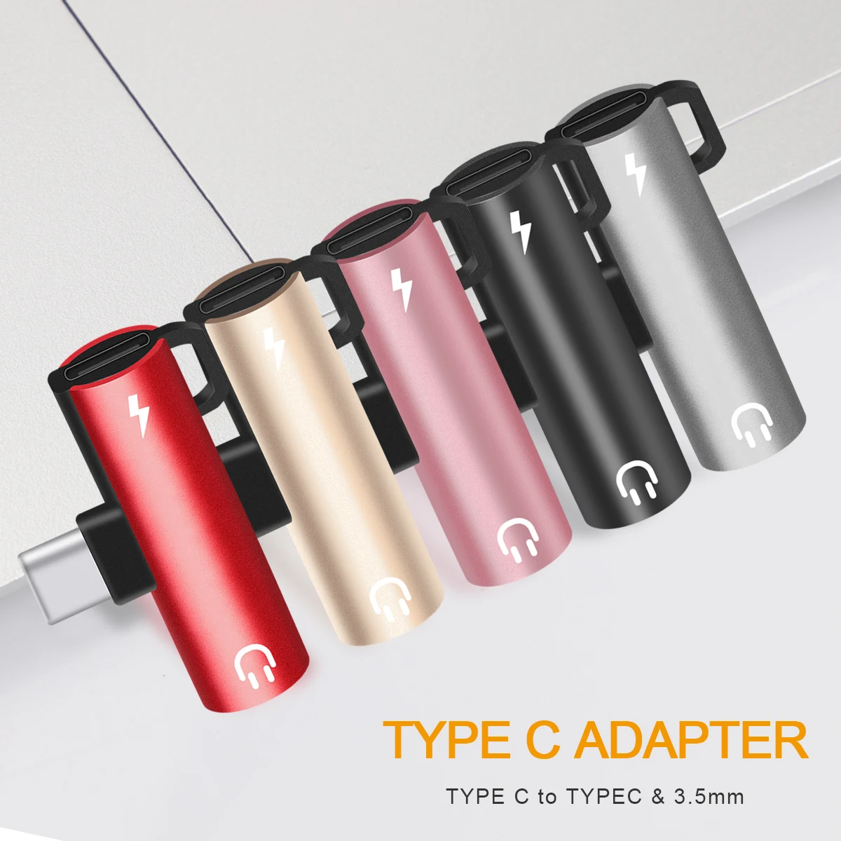 Wholesale 2in1 Type C to 3.5mm Audio Adapter AUX Cable Earphones Charging and Listening PD Fast charging Adapter for MiHUAWEI