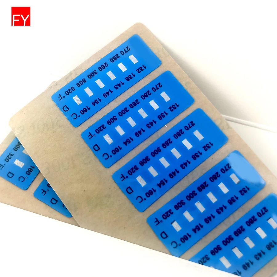 New Product Fy Thermo Non Reversible Color Change 75C Weather Thermometer Stickers Baby Temperature Sticker Label