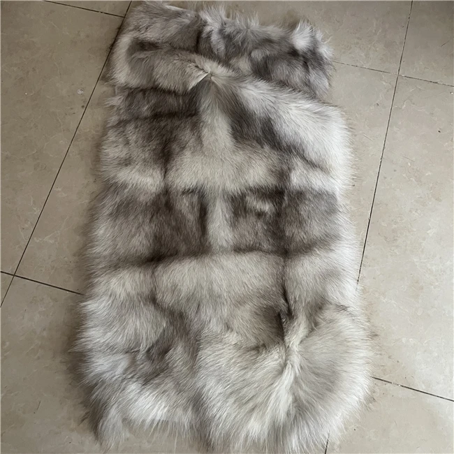 Высокое качество натуральный синий мех лисы