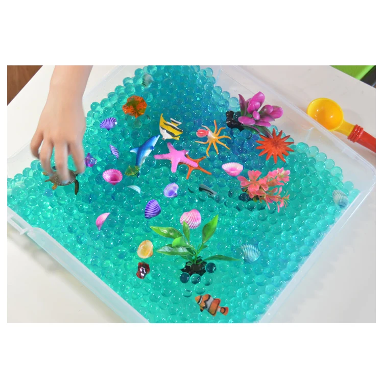 Biodegradable Colorful Magic Crystal Soil Gel Balls Water Beads For Kids Educational Sensory Toys