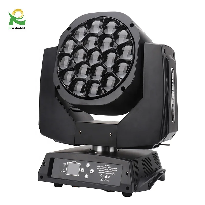 19X15W Bee Eye Moving Head DJ Party Light K10 Clay Parky Stage Wash Light for Live Performances