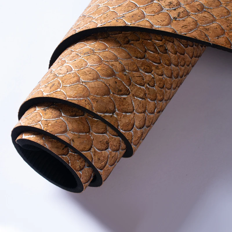 HUAYI Eco-friendly  non-slip custom logo natural printed 4mm 5mm 6mm cork yoga mat