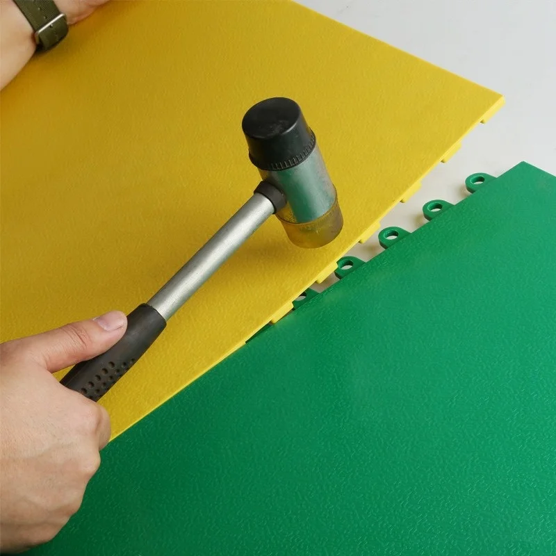 Modular PVC heavy duty plastic floor tile for car workshop garage interlocking flooring industrial 6mm floor tile