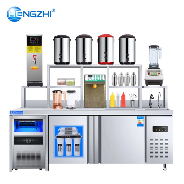 Refrigeration and freezing bubble tea bar business equipment needed for milk tea