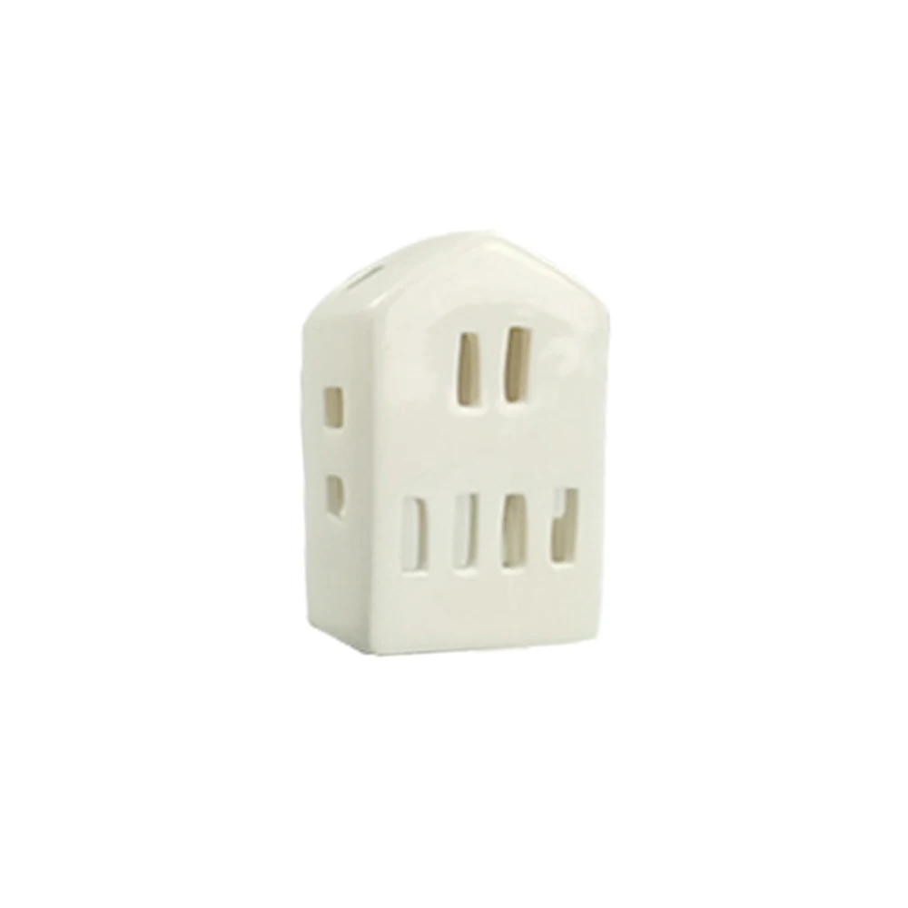 Porcelain candle holder Christmas village house