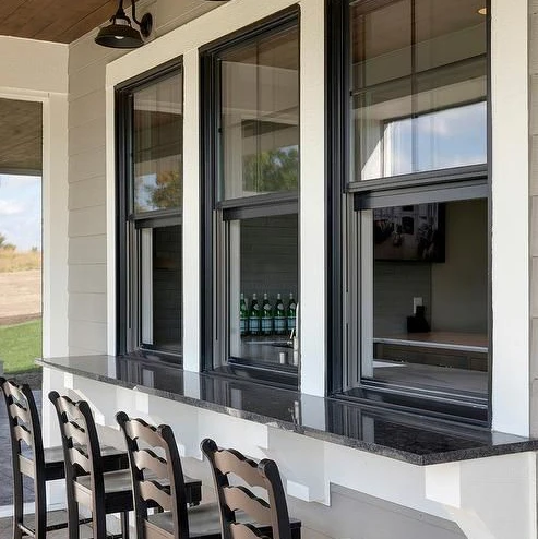 USA Style Villa Security Vertical Sliding Sash Tempered Glass Aluminium Aluminum Black Double Hung Windows