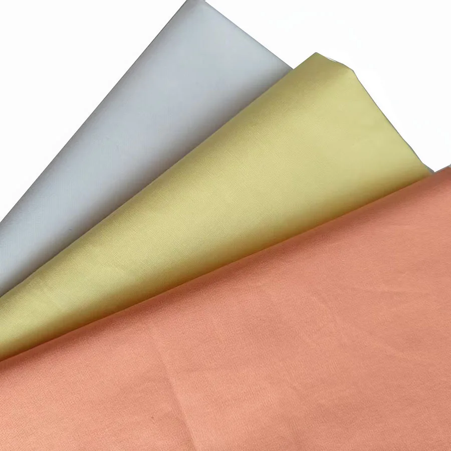 Customized plain dyed 100% cotton 40*40 shirting fabric poplin pocket fabric for summer dress