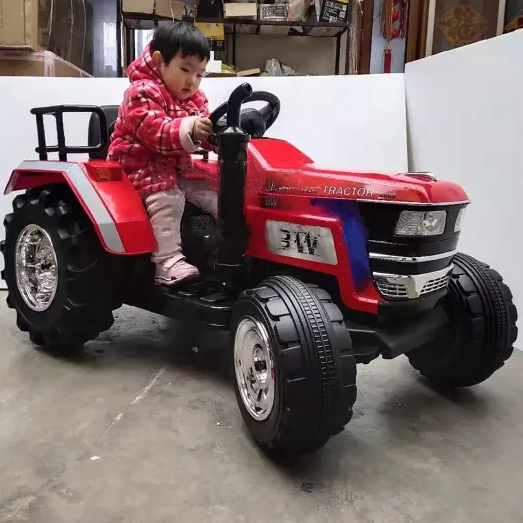 big kids electric tractor with parent remote control cheap