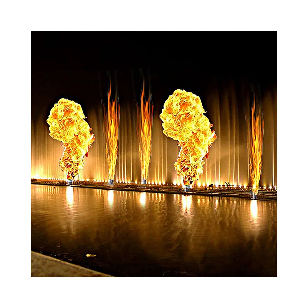 Glaring  Music Fire Water Outdoor Flame Performance Water Fire Fountain