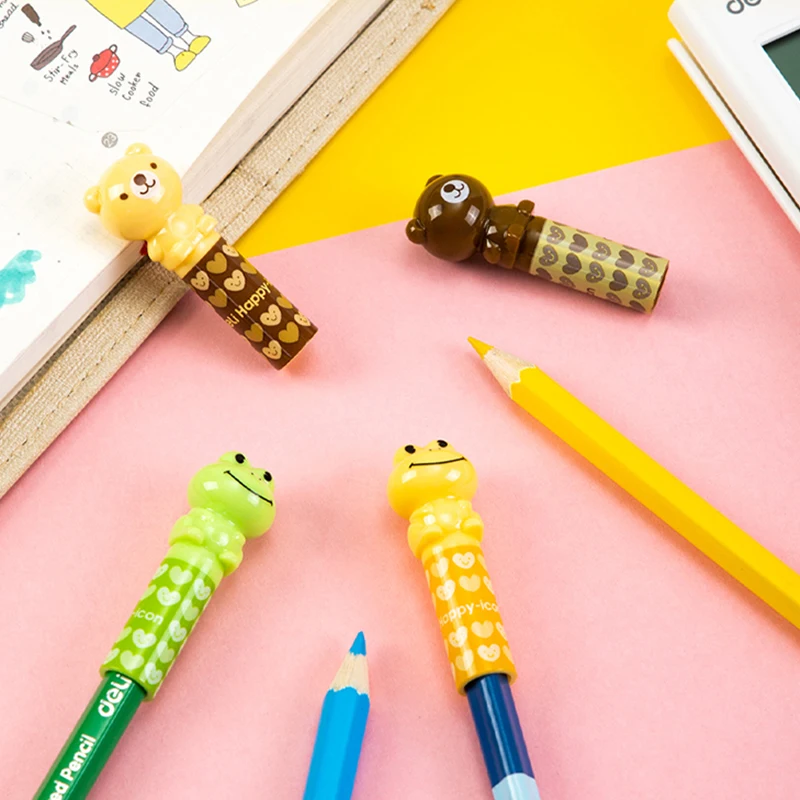 Pencil Cap Holder 4pcs Frog Extender Holder Set New Classroom Prize School Student
