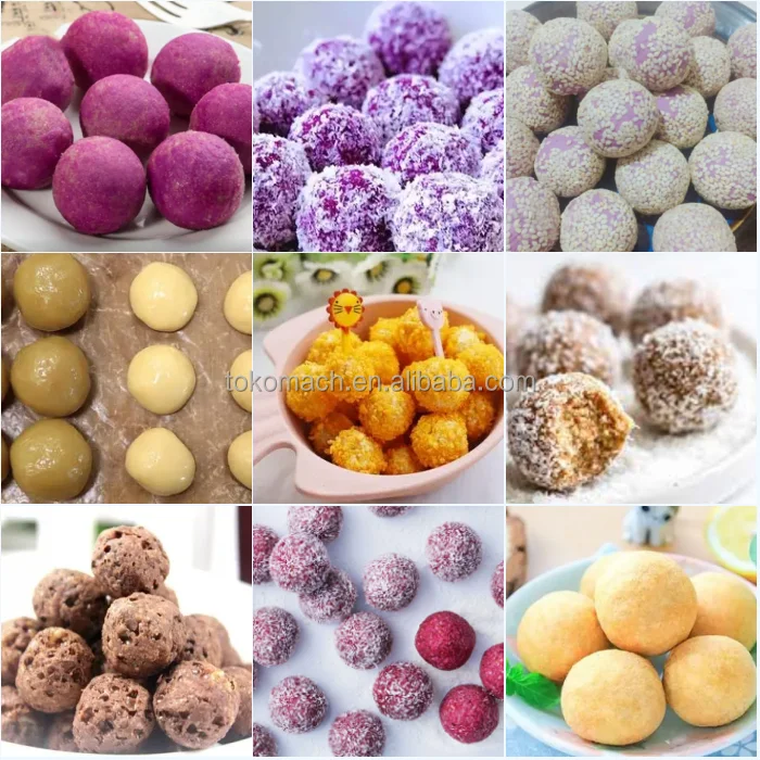 Coconut Bliss Ball Dough Pizza Ball Roller Forming Labneh Almond Paste Hard Energy Balls Rounding Machine