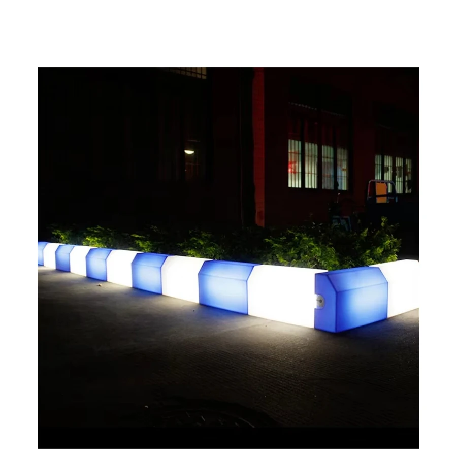 Driveway Curb Ramp Road Curb Led Light/LED Curbstone Lighting Curbstone Plastic Curb Ramb Road Safety Curbstone