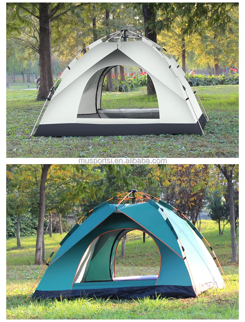 Camping Automatic 3 Man Person Instant Tent Pop Up Ultralight Dome Tent 4 Seasons Waterproof & Windproof Camping Tent