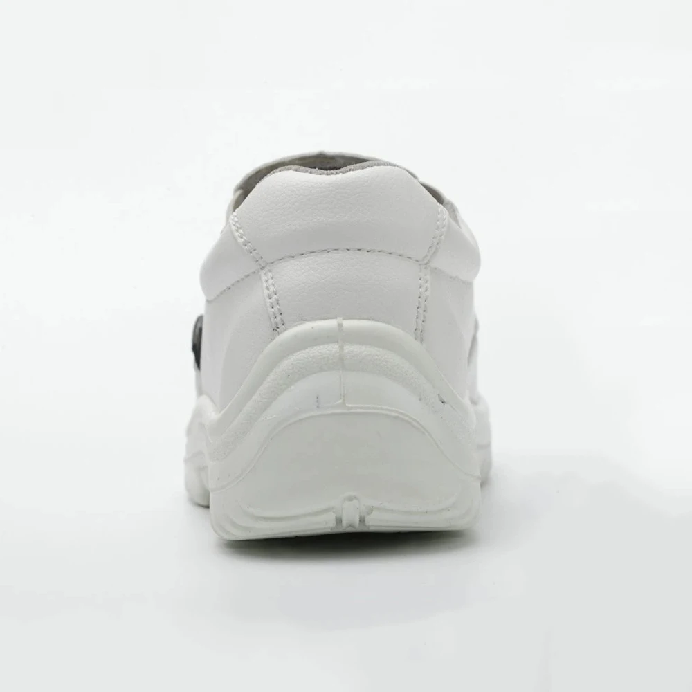 JIANKUN White Genuine Leather Anti-Static PU ESD Clean Room Shoes Kitchen Waterproof S2 chef shoes nurse doctor safety shoes