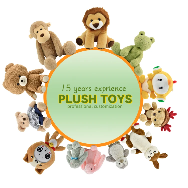 
Custom made DIY cute baby Plush Toy Stuffed Animal dinosaur tiger shark turtle elephant Hand Puppets for kids adults 