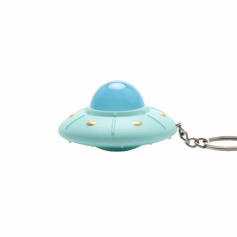 LED rocket shaped keyring light up satellite keyring