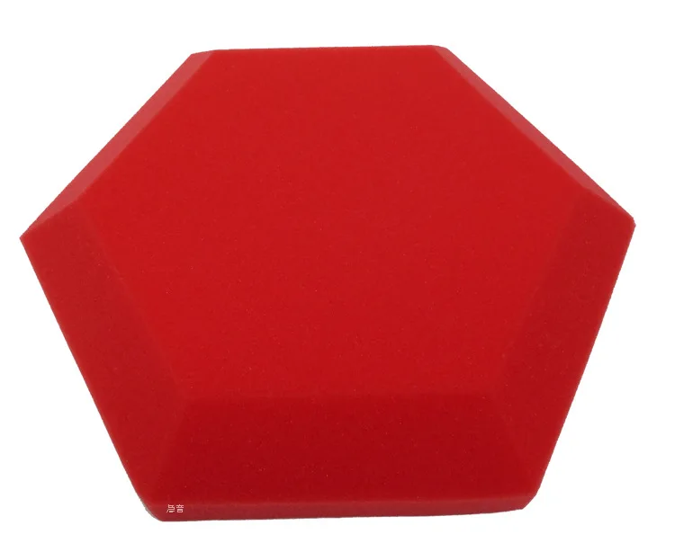 2023 New Design Soundproof Foam Which Fireproof and 7 Colors With Adhesive Glue Small Big Hexagon Colorful Chamfer Sponge