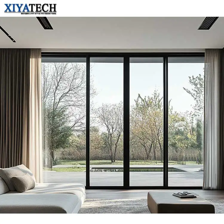 XIYATECH Aluminum Double Tempered Glazing Unitized Glass Curtain Wall System Waterproof Exterior Structural window Wall