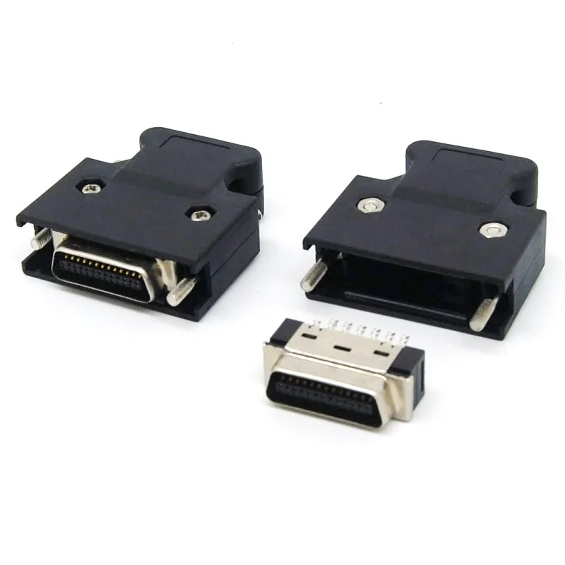 SCSI MDR 26Pin 0.050inch 1.27mm male connector 10126-3000PE scsi 26pin plug for cable assembly