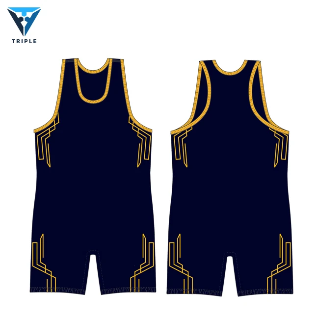 High quality professional wrestling singlet custom design breathable wrestling singlet for men