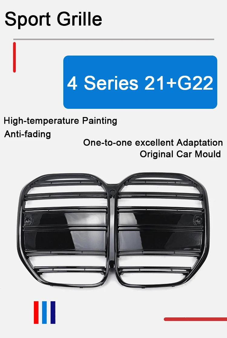 Newest 4 series 21+ G22 ABS material glossy black MP front grille for BMW