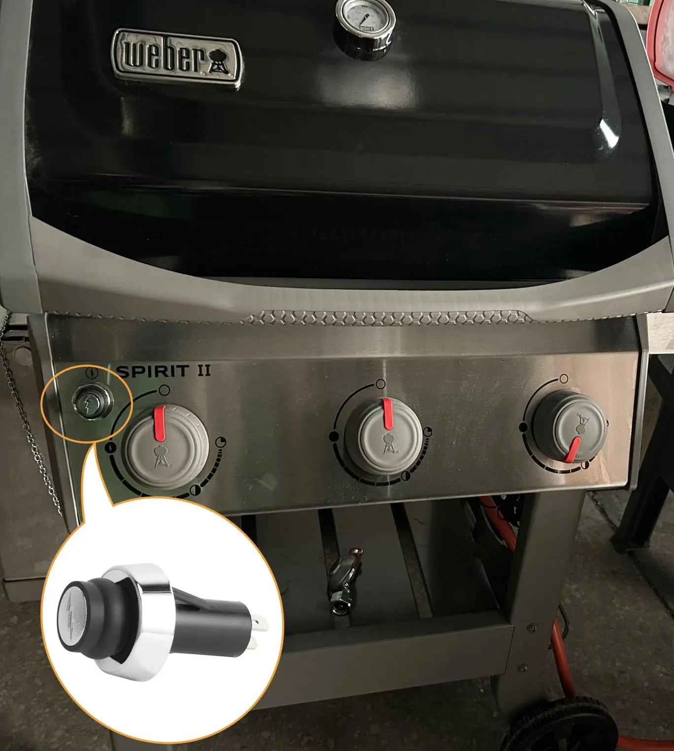 66220 Igniter Button Switch for We-ber GS4 Genesis II & We-ber Spirit 2 Grill Ignitor Replacement Parts,Grill Parts