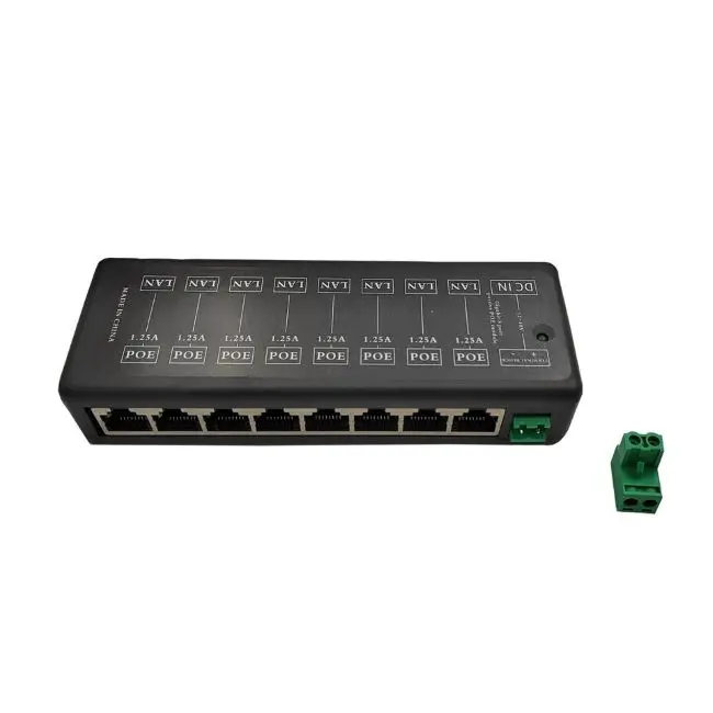 4 Port Gigabit PoE Injector max 1.25A per port passive poe patch panel injector