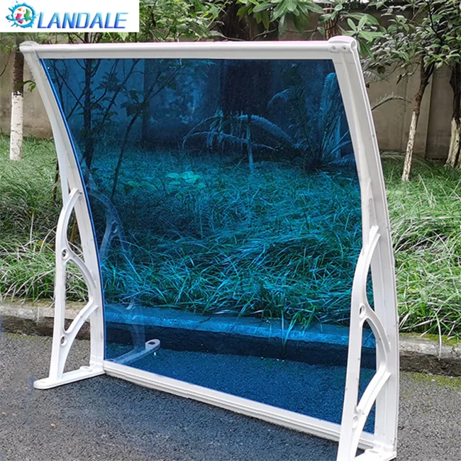 DIY Outdoor Sunshade Blue polycarbonate Solid panel Roof visor Sturdy