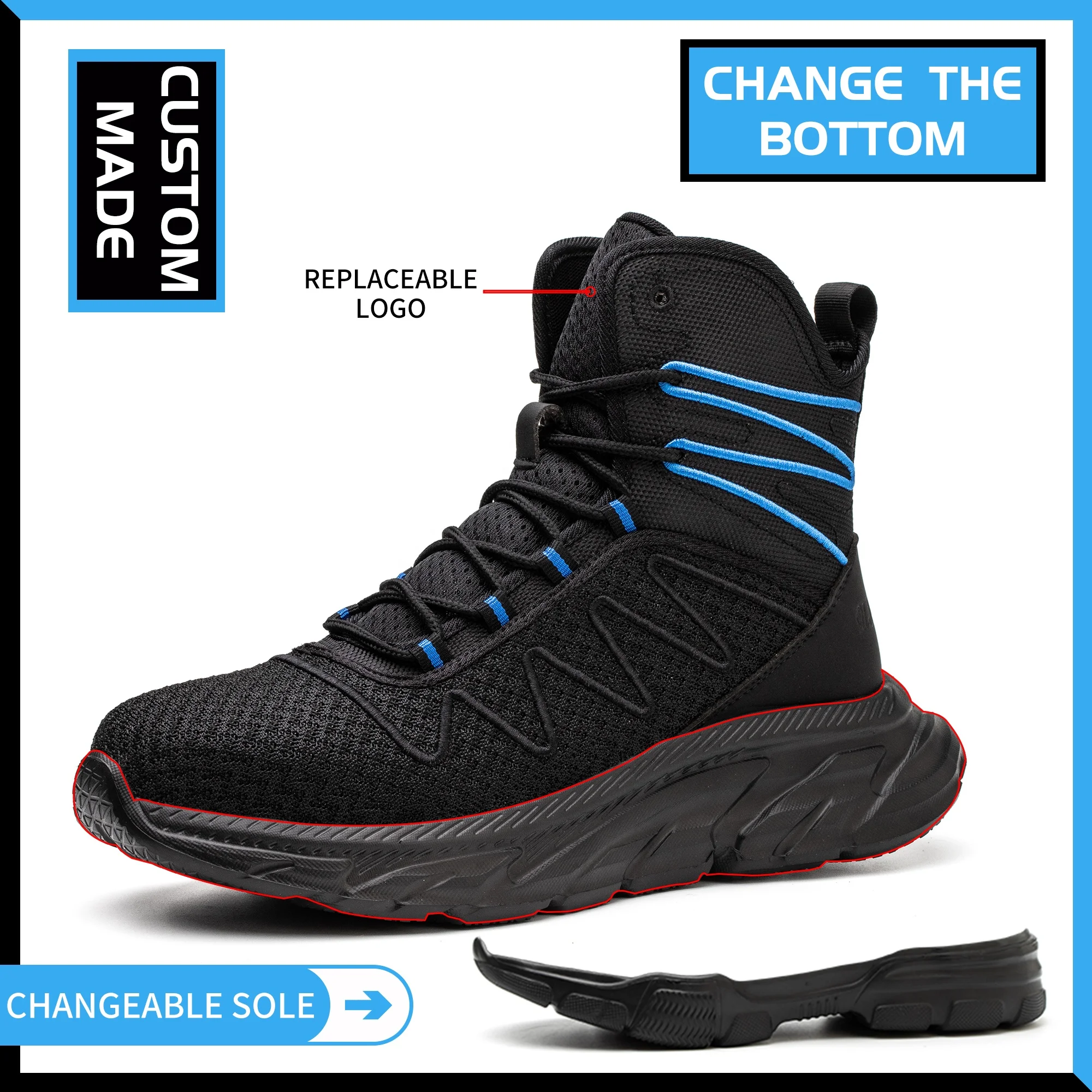 American safety shoes are anti-smash and puncture-proof fashion safety shoes