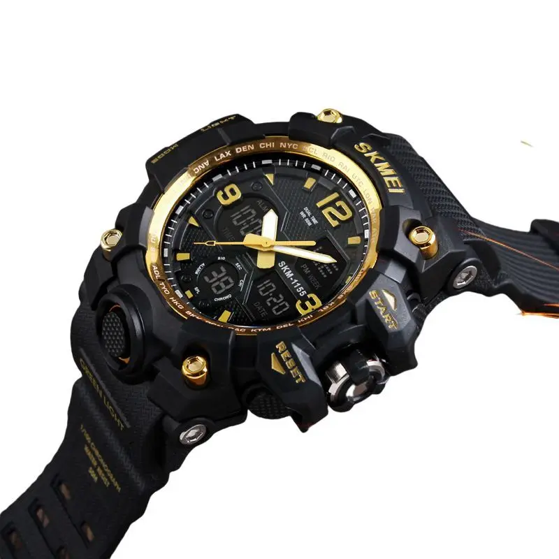 Dual Time Digital Men Sport Watch For Wholesale Free Shipping For Usa