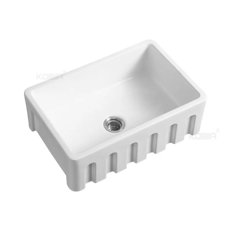 American cUPC Standard Fire Clay Gourmet Sink Reversible 1.0 Bowl White Butler Belfast Kitchen Sink