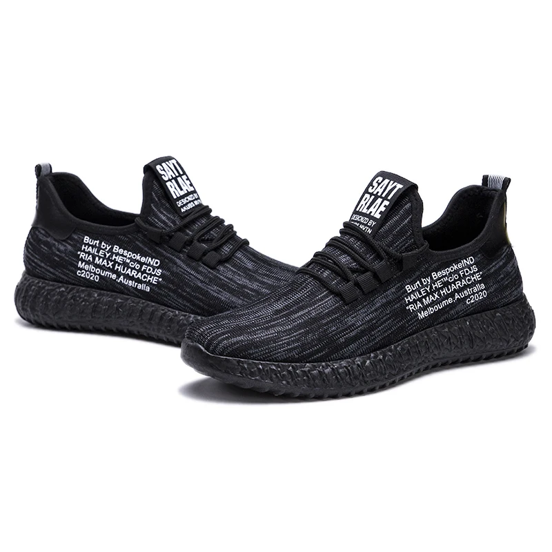 hot sale outdoor running sport shoes for men breathable air mesh sock sneakers