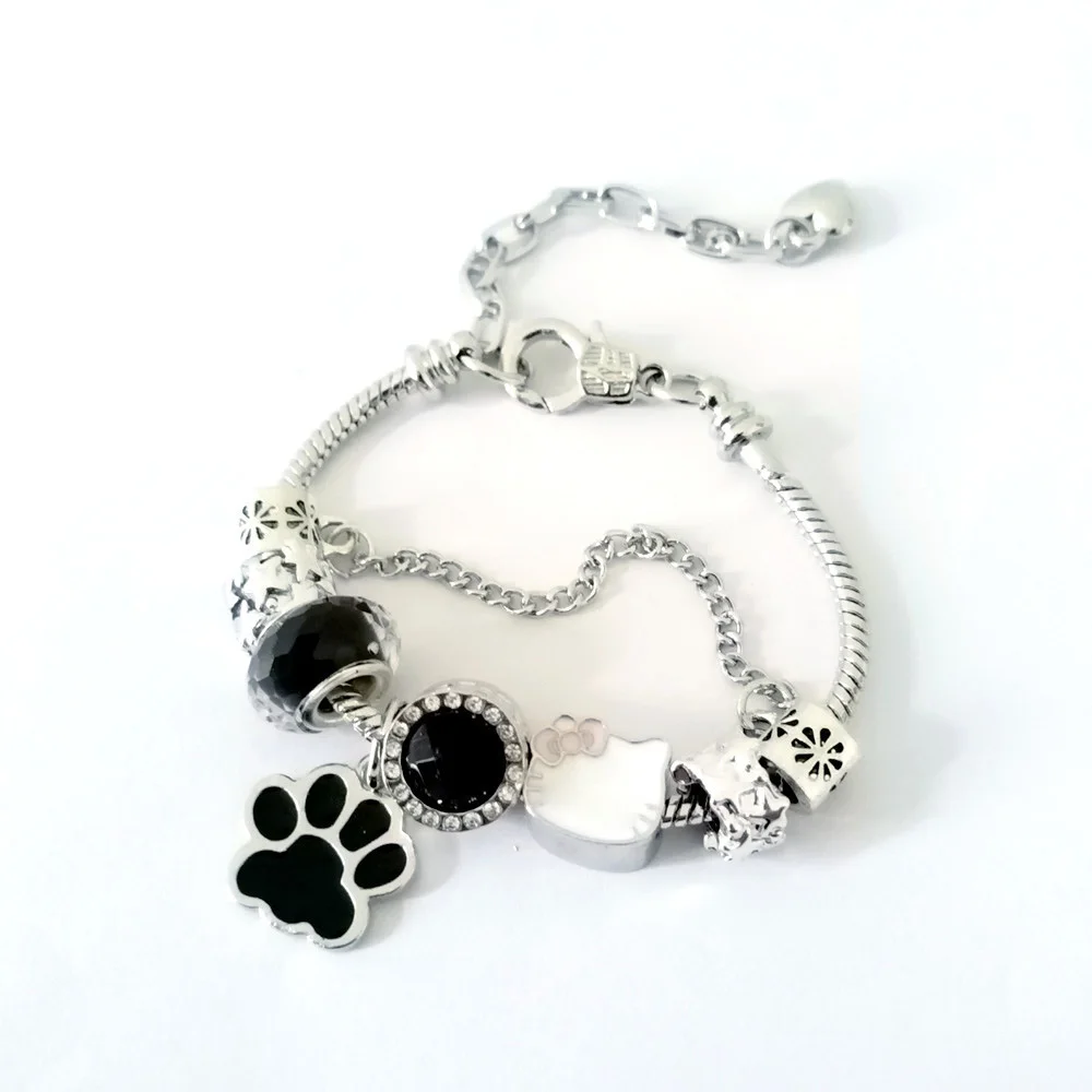 2024 New Hot Selling Cartoon KT Cat Star Bracelet Female DIY Cat Eye Accessories Couple Best Friend fashion jewelry bracelets