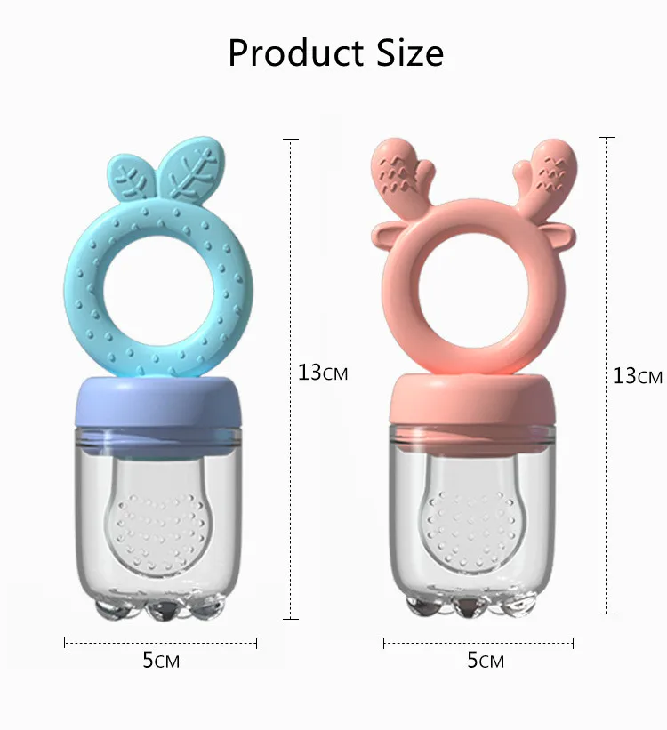 New Style  Infant Fruit Teething Toy Silicone Baby Pacifier Fruit Food Feeder