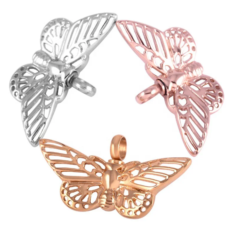 Beautiful Butterfly choker Cremation Jewelry Urn For Pet Ashes Pendant women Necklace Animal Ashes Locket Memorial Gift