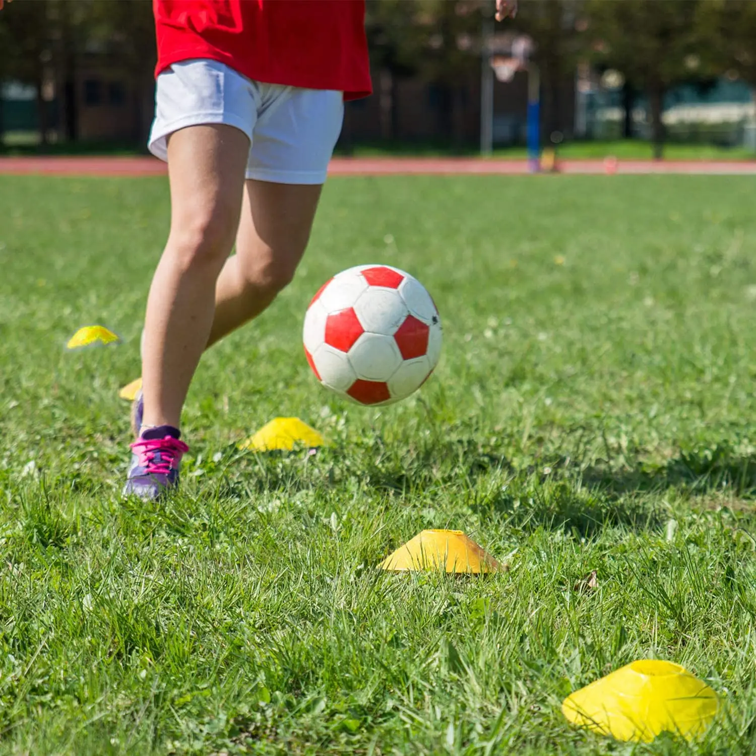Speed & Agility Training Set with TPE Ladder Resistance Parachute 12 Disc Cones 4 Steel Stakes