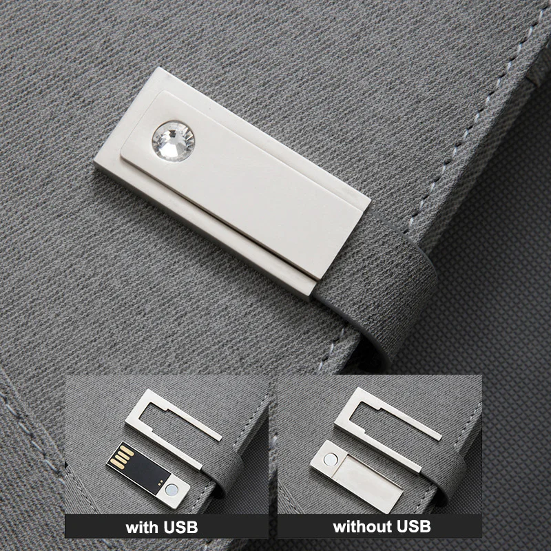 Office lady traveling 8000mah power bank notebook can carry on plane wireless charging powerbank note book with USB flash drive