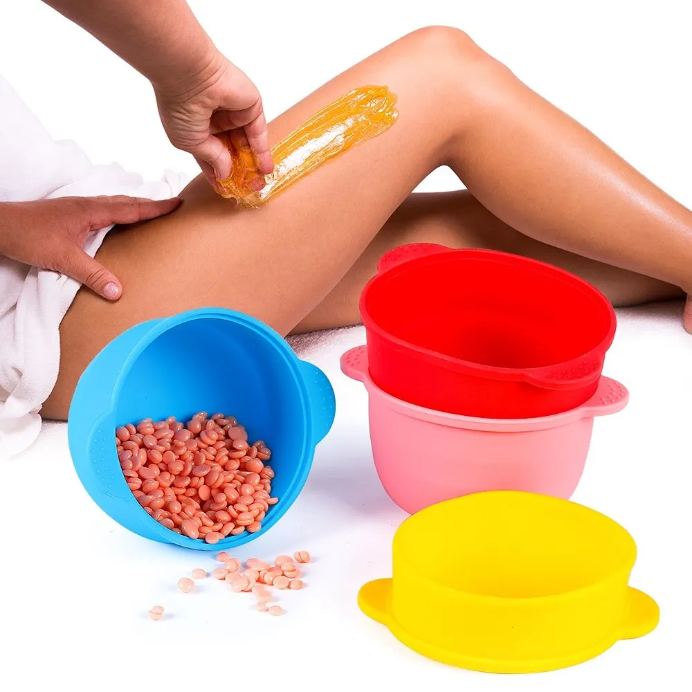 400ML Non Stick Reusable Silicone Wax Bowl Container Mask Wax Beans Heater Melting Bowl Hair Removal Microwave Heating Bowl