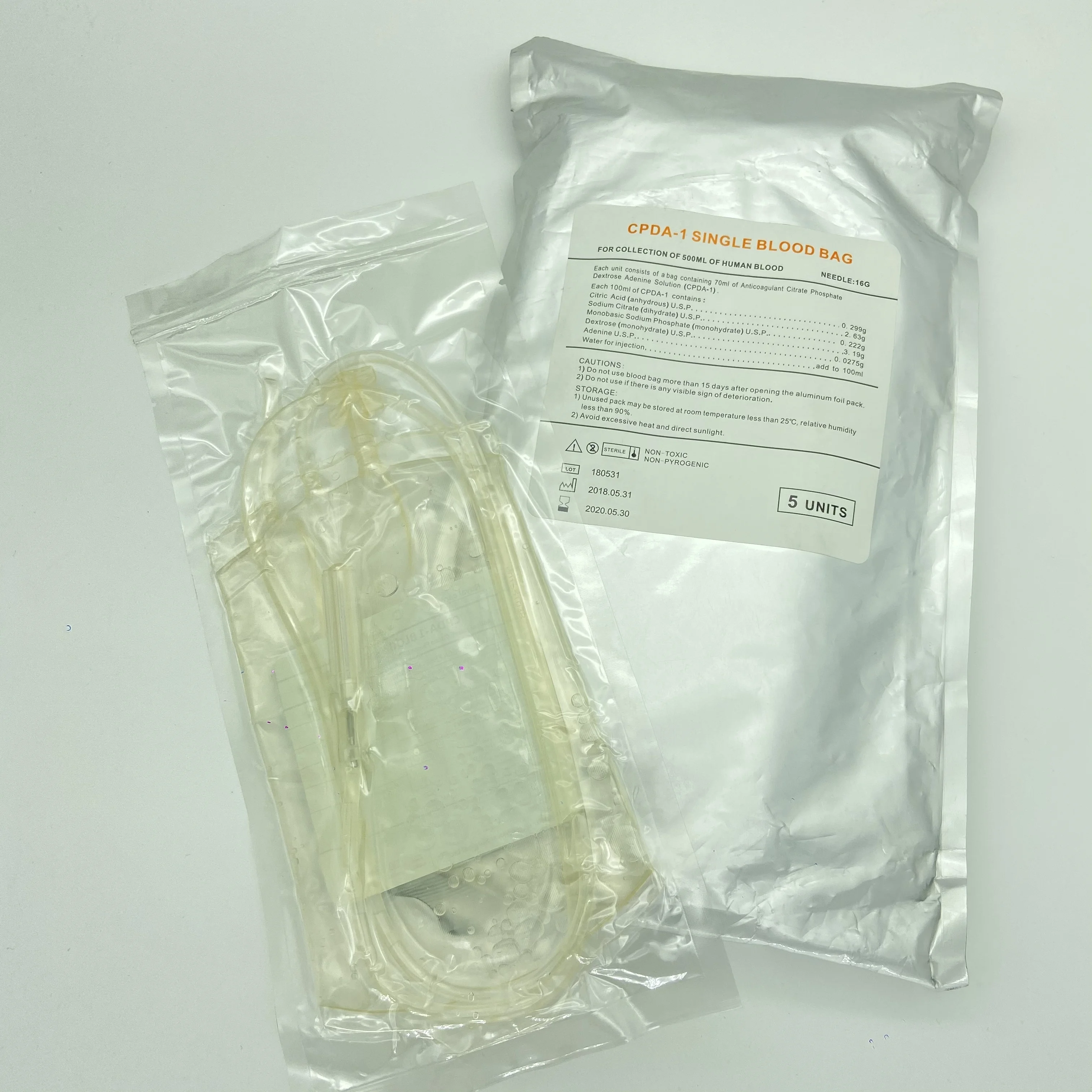 CE & ISO supported Single/ Double/ Triple/ Quadruple Blood Bags