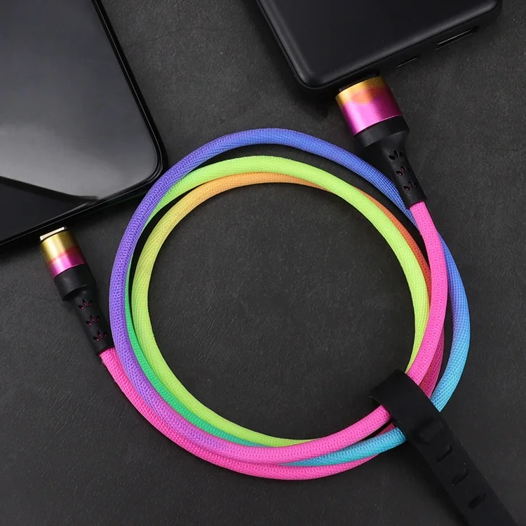 3 фута 6 футов Камуфляжный цвет Micro Type C USB-кабель для Samsung Android Мобильный сотовый телефон зарядный кабель