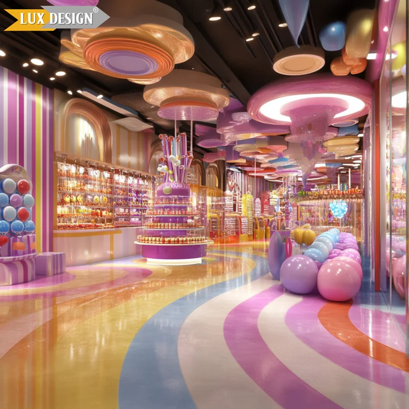 Sweets Chocolate Candy Shop Interior Design Candy Kiosk for Shopping Mall