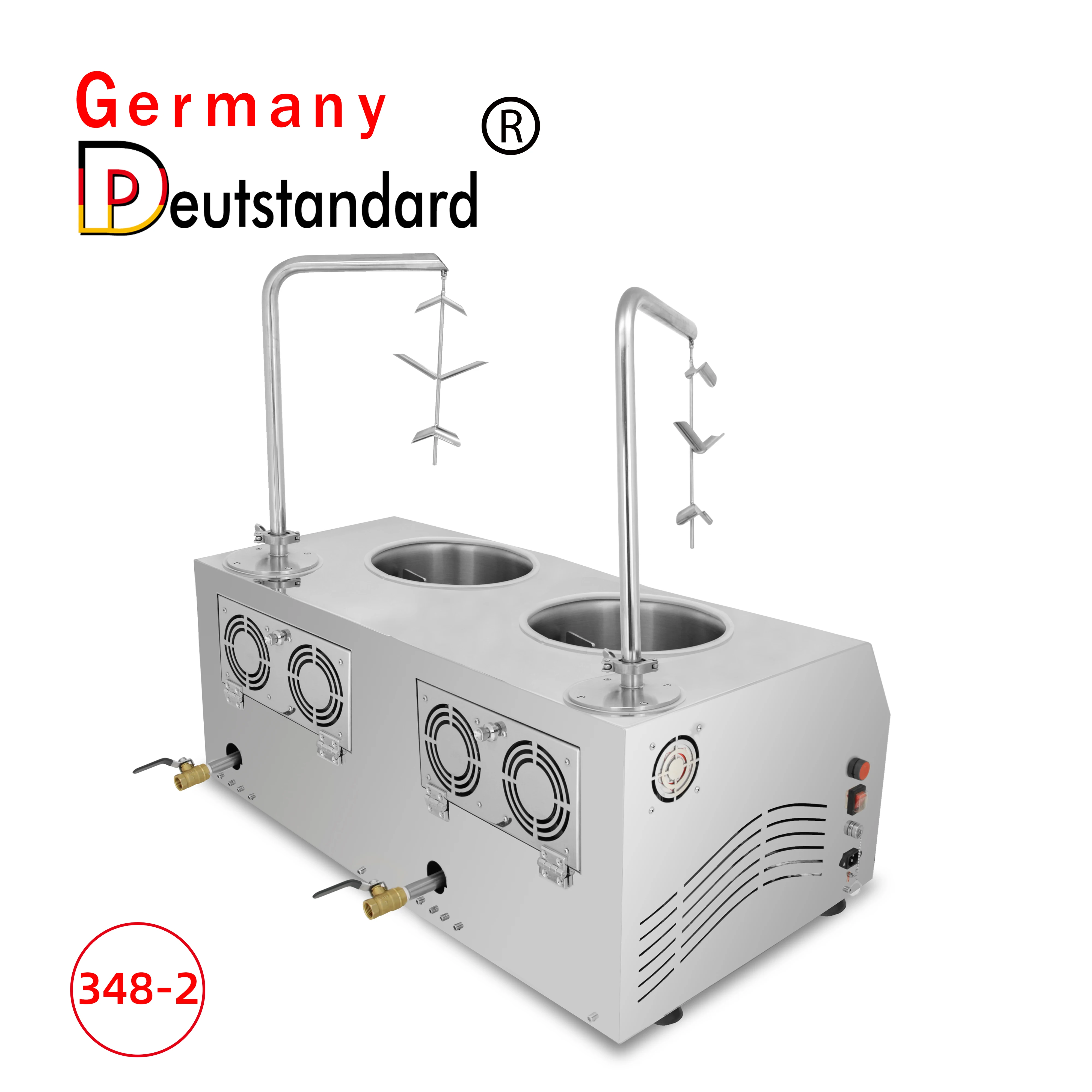 Professional Commercial double tanks electric chocolate melting tempering machine with vibration