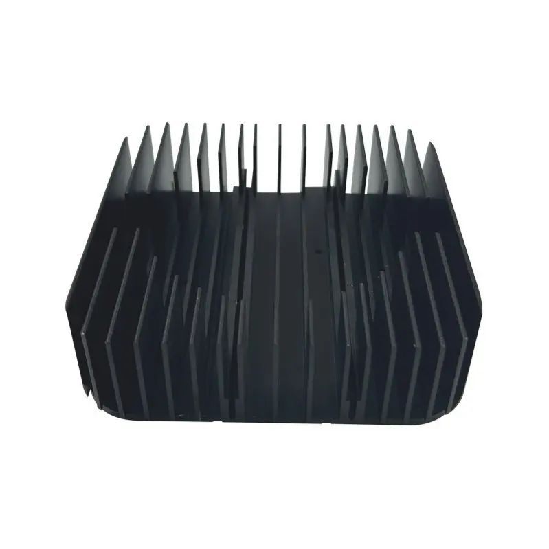 Custom process radiator aluminum profile oxidized black extruded heat dissipation plate aluminum shovel tooth aluminum radiator