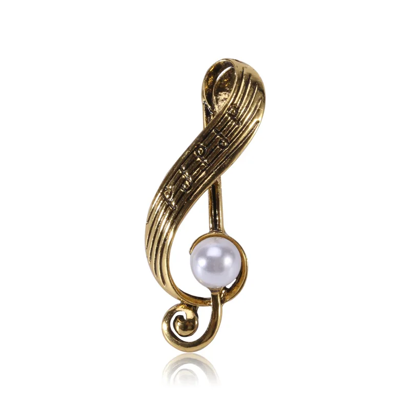 Korean personalized creative alloy oil dripping music symbol Brooch