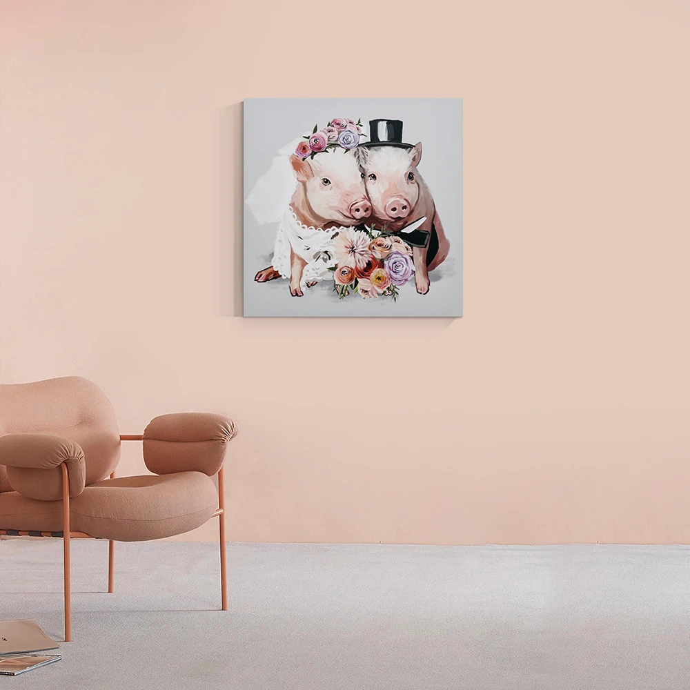 
Canvas painting animal wall art custom digital print 