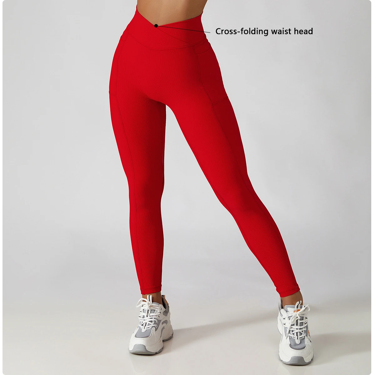 XW-BCK6391 Wholesalers High Quality Fitness Gym Wear Workout Sweatwear V Cut Pants Ribbed Breathable Custom Yoga Leggings Woman